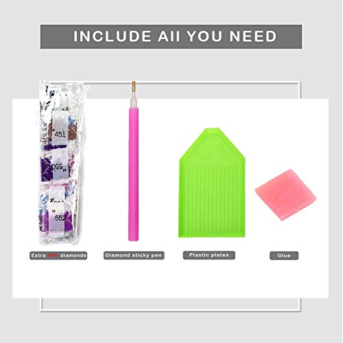 NEILDEN 5D Diamond Painting Kits for Adults, Animals Diamond Art Kits for Kids, Full Drill Diamond Painting for Home Wall Decor 12×16 Inches (Rabbit)