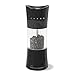 COLE & MASON Harrogate Pepper Grinder - Acrylic Upside Down Mill Includes Premium Peppercorns, Black