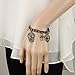 Sugar Skull Day of the Dead Charm Toggle Bracelet (Patina Plated)