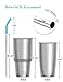 OHOCO Stainless Steel Metal Drinking Straws with Flexible Silicone Tips - 10.5” Long x 8mm Wide for 30oz 20oz Tumblers, Set of 8 with 2 Cleaning Brushes 1 Portable Case