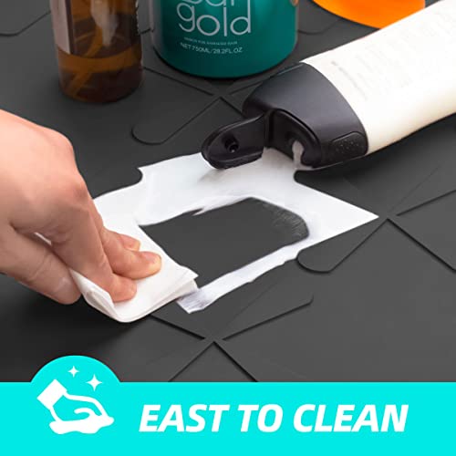 SIKADEER Under Sink Mat for Kitchen Waterproof, 34" x 22" Silicone