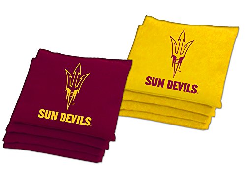 Baggo 1973 Arizona State University Sun Devils Replacement Baggo Game Bean Bags, Yellow and Maroon, 8-Pack