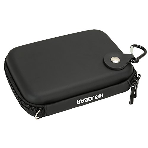 BIRUGEAR Hard Shell Carrying Pouch Case for Western Digital My Passport 500GB, 1TB, 2TB, 3TB - More Portable External Hard Drives and 5inch GPS - Black
