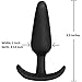 Doc Johnson Mood - Naughty 1 - Silicone Anal Plug - Medium - 3.9 in. Long and 1 in. Wide - Tapered Base for Comfort Between The Cheeks - Medium - Black