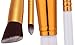BEAKEY Makeup Brush Set Premium Synthetic Kabuki Foundation Face Powder Blush Eyeshadow Brushes Makeup Brush Kit with Blender Sponge and Brush Egg (10+2pcs,GOLD-WHITE)