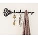 Comfify Decorative Wall Mounted Key Holder Rack - Vintage Key Shaped Rack with 3 Hooks - Wall Mounted - Keys, Coats, Hats and More- Rustic Cast Iron - 11 x 2.8 - with Screws and Anchors - Rust Brown