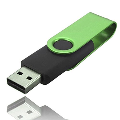 Creazy® 1GB Swivel USB 2.0 Metal Flash Memory Stick Storage Thumb U Disk (Green) - Thumbnail 3
