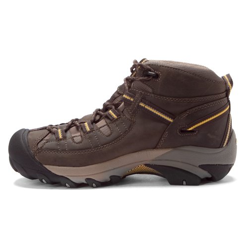 KEEN Men's Targhee II Mid Waterproof Hiking Boot,Black Olive/Yellow,9 M