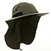 4 Panel Large Bill Flap Hat-Olive W15S48B