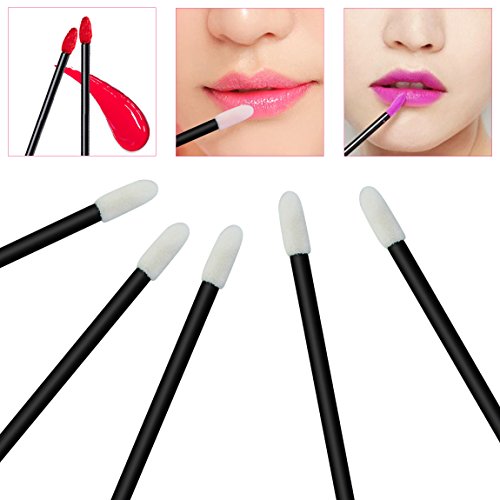 Miayon 100 pcs Disposable Lipbrush Lip Gloss Brush Wands Lipstick Gloss Applicators Makeup Tool - Thumbnail 2