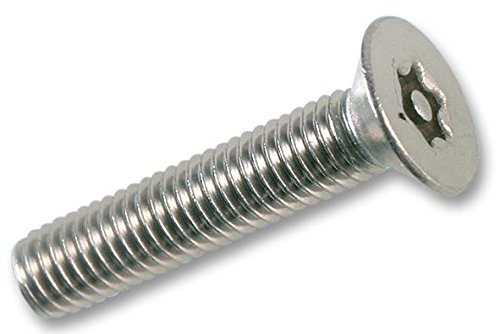 Duratool TPTC412 Stainless Steel Countersunk Tamperproof Torx Machine Screw, M4 x 12mm, Pack of 100