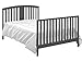 Storkcraft Greyson 4-in-1 Convertible Crib and Changer Gray, Fixed Side Crib, Solid Pine and Wood Product Construction, Converts to Toddler Bed Day Bed or Full Bed (Mattress Not Included)