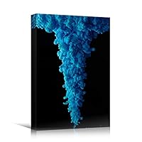 Canvas Wall Art Colored Gas Abstract Colorful Decorative Elements Mixed Media Multicolor Swirly - 12x18 inches