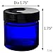 12 Piece Cobalt Blue Glass Straight Sided Round Jar Container Starter Kit Set: Includes 4-1 oz Cobalt Glass Jars, 4-2 oz Cobalt Glass Jars, 4-4 oz Cobalt Glass Jars + Spatulas