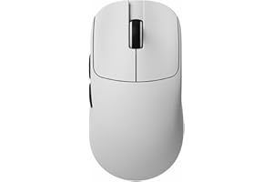 ATKGEAR VXE MAD R Ultra-Lightweight Wireless Gaming Mouse – 36 g, PAW3395/3950 Optical Sensor, Dual 1K/8K Polling, Nordic 52840, Wired & 2.4 GHz, Ice-Feel Coating (MAD R +, White)