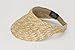 Jacobson Straw Hat - Slip On Braid Visor,Tan,Adult