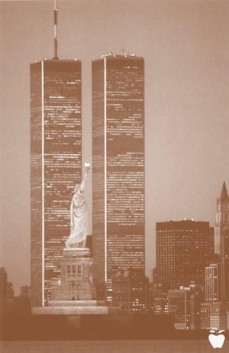 The Twin Towers World Trade Center NYC New York City 11" X 14" Sepia Poster