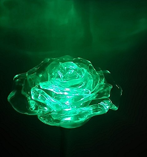 image for Beautiful Solar Clear Rose Light , Multi-color Color Changing Flower G
