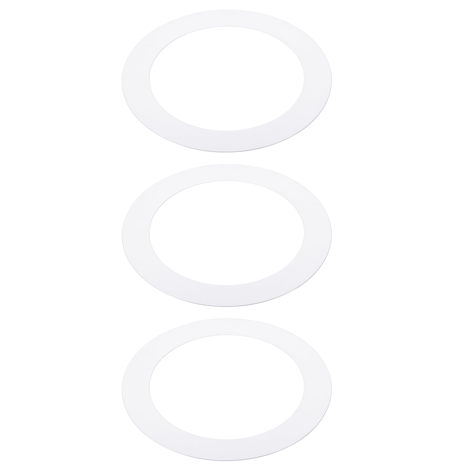 Photo 1 of PATIKIL 3.78" ID 5.31" OD Goof Rings for Recessed Light, 3 Pack Matte White Goof Metal Trim Ring Lighting Fixture for Ceiling Wall Recessed Can Downlights