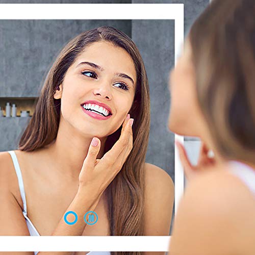 PexFix 20 x 28 inch Bathroom Vanity Mirror, LED Backlit+Wall Mounted+Antifog & Dimmable Touch Switch+3 Color Modes+Polished Edge &Frameless+5500K Cool White+3000K Warm+ CRI>90+Vertical&Horizontal