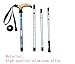 BAITER Curved Cork Handle Trekking Poles Retractable Aviation Aluminum Alloy Walking Sticks Anti-Shock Hiking Mountaineer