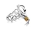 Great Mountain Male Chastity Device Cock Cage metal Chastity Belt Penis Cage Sex Toys with Lock for Man(Silver) (2)