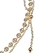 Manerson Moon Pendant Choker Necklace Sequins Chain Jewelry for Women Gold Tone