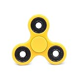 Cppslee Hands Fidget Spinner Toy Stress Reducer- Perfect For ADD, ADHD, Anxiety, and Autism Adult Children (yellow + black)