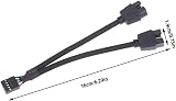 HALOULENI 2x USB 2.0 9Pin Female to Dual 9Pin Male Header Splitter Cable view 9