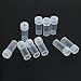 MMdex White 50Pcs 5g Volume Plastic Sample Bottle 5ML Small Bottle Vial Storage Contain Small Bottle Vial Storage Container