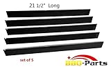 Hongso FB7535 FB7534 Porcelain Steel Flavorizer Bars , Set of 5 (21.5 x 2.5 x 2.5 inches) ()