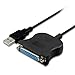 KINGMAS USB to DB25 Pin IEEE-1284 Parallel Printer Adapter Cable, USB Male to RS232 Female