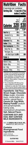 BETTY CROCKER OAT-TASTIC CHOCOLATE CHIP MUFFIN MIX, 16.4 OZ
