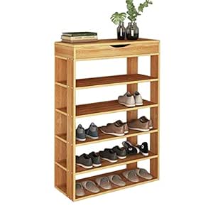 sogesfurniture DIY Zapatero de Madera con 5 Niveles Estantería Zapatero