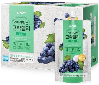 Konjac Jelly, Healthy and Natural Weight Loss Dietary Supplement, 150g X 10 Packs (Grape)