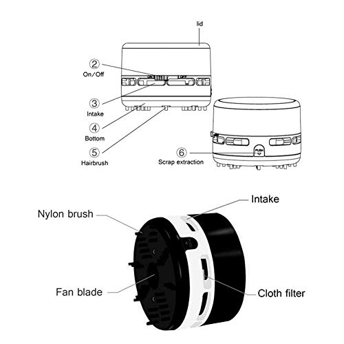 Yikor Tihoo Desk Vacuum Desktop Cleaner Mini Battery Powered Table dust