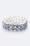 Chic Chelsea 2 Row Crystals Stretch Ring