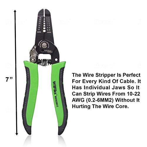 image for WilFiks 3 In 1 Wire Stripper, Professional Tool For Stripping, Cutting