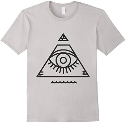 Mens Big Brother / All Seeing Eye / Illuminati T-Shirt Medium Silver