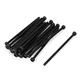 uxcell M2.5x50mm Alloy Steel Hex Socket Head Knurled Cap Screw Bolt Black 20pcs