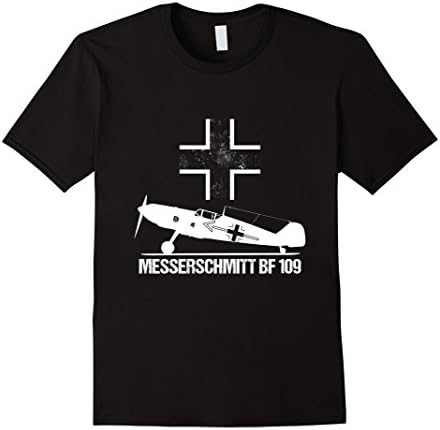 Mens Messerschmitt BF 109 ME Warbird German Luftwaffe WW2 Shirt Small Black