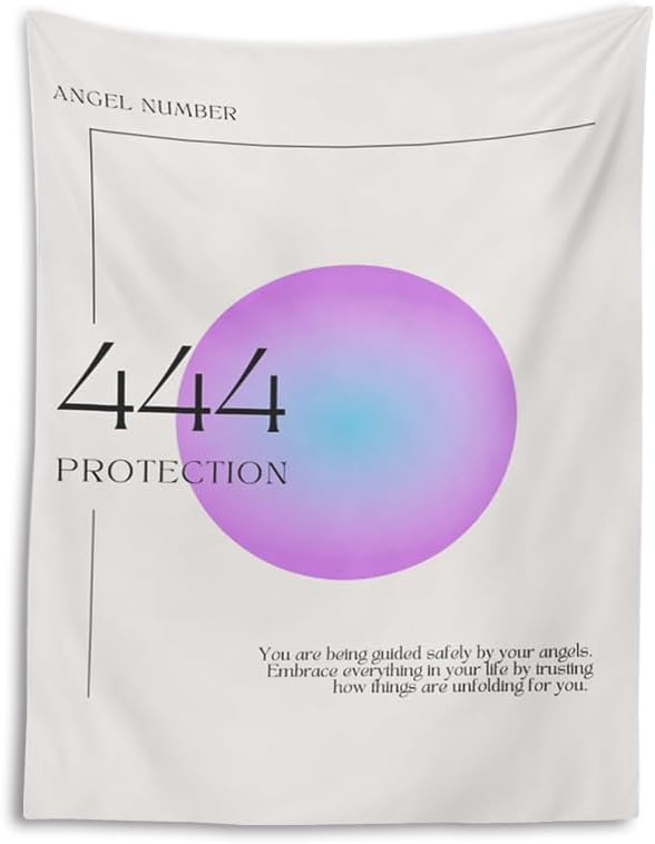 Tapestries - Aura Angel Numbers Tapestry for Room Aesthetic Minimalist Wall Art Inspirational Quotes Spiritual Wall Hanging Bedroom Aesthetic Decor for College Dormitory Apartment Preppy Room Decor (59