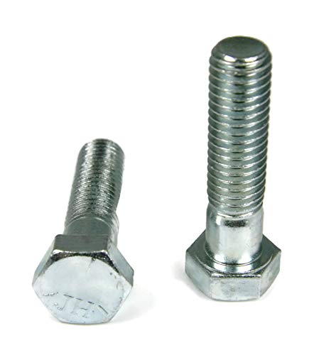 JumpingBolt Hex Cap Screws Grade 5 Zinc - 3/8''- 24 x 1/2'' FT - Packing Quantity - 250 - Quality Assurance from