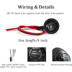 FXC 10x 3/4" Round LED Clearence Light Front Rear