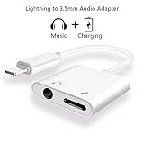 TYMANO 3.5mm Headphone Adapter, Audio Jack Cable and Charge Splitter Compatible with Phone X/8/8 Plus/7/7 Plus