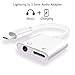 TYMANO 3.5mm Headphone Adapter, Audio Jack Cable and Charge Splitter Compatible with Phone X/8/8 Plus/7/7 Plus