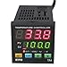 F/C PID Temperature Controller, AGPtEK Dual Display Digital Programmable Temperature Control TA4-SSR Solid State Relay With 2 Alarms