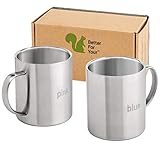 Stainless Steel Coffee Mugs - Premium Wider Handle