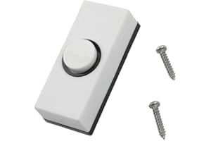 1 pcs Plastic Push Button Doorbell Wall Mounted Door Bell Buttons for Home Replacement Garage Door Opener Switch,Sturdy Plast