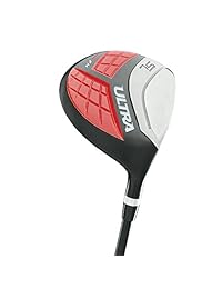 Set de 9 palos Wilson Golf Ultra para hombre con bolsa y cubiertas, negro y rojo